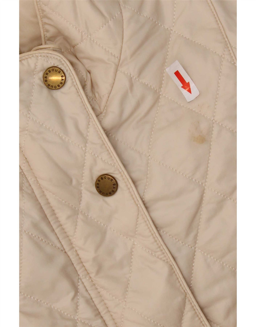 Barbour Damen Steppjacke UK 14 Large Beige Nylon