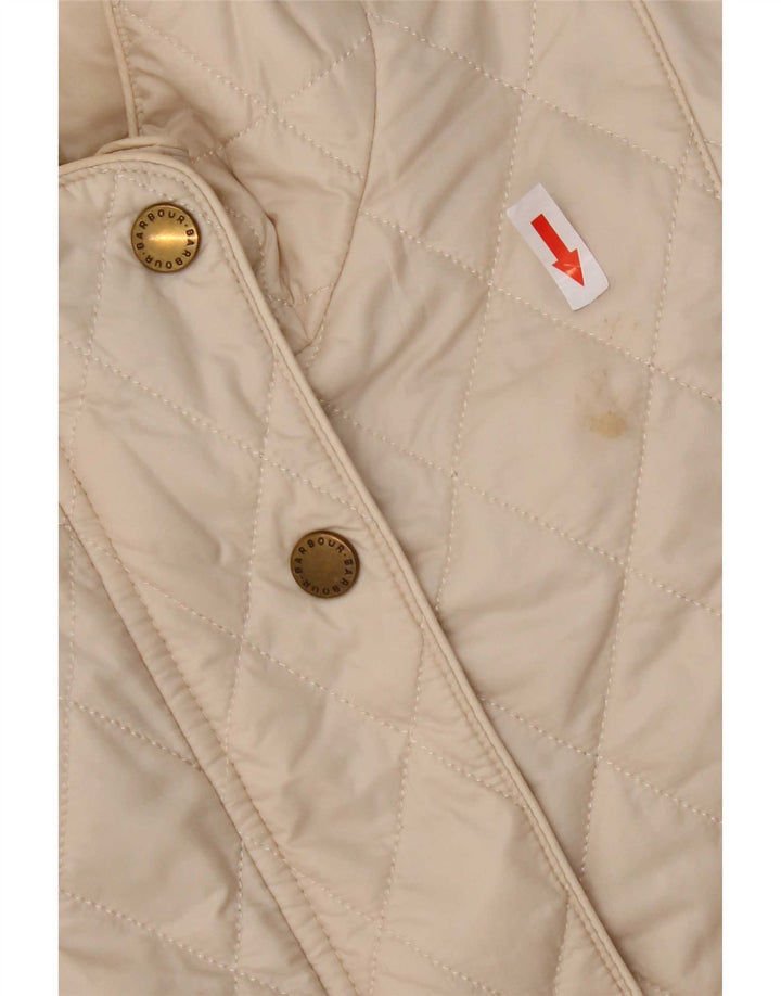 Barbour Damen Steppjacke UK 14 Large Beige Nylon