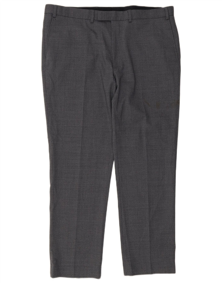 Marks & Spencer Herren-Anzughose, normal, W40, L31, Blau, Polyester