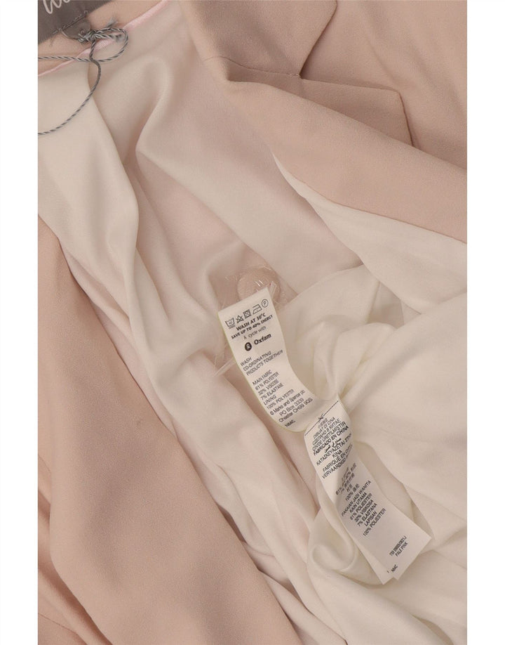 Marks & Spencer Offene Blazerjacke für Damen mit 3/4-Ärmeln, UK 12, Mittelrosa