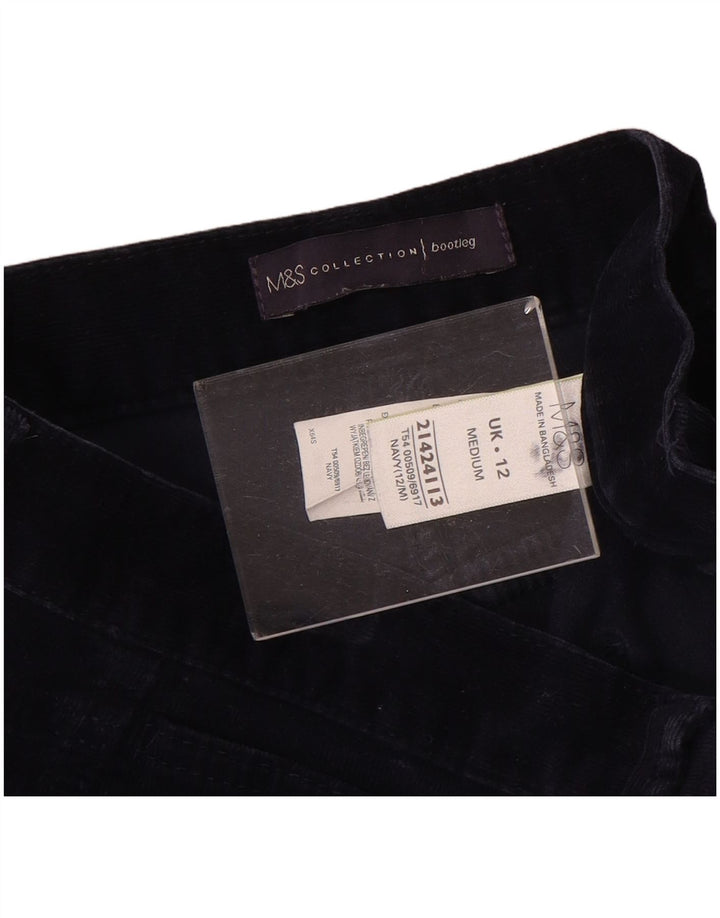 Marks & Spencer Damen Bootcut-Hose mit kurzem Schnitt, UK 12, M, W32, L25, Marineblau B
