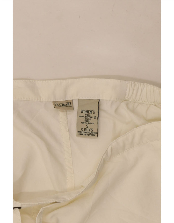L.L.Bean Damen Capri-Hose, gerade, Größe S, W27, L22, weißes Nylon