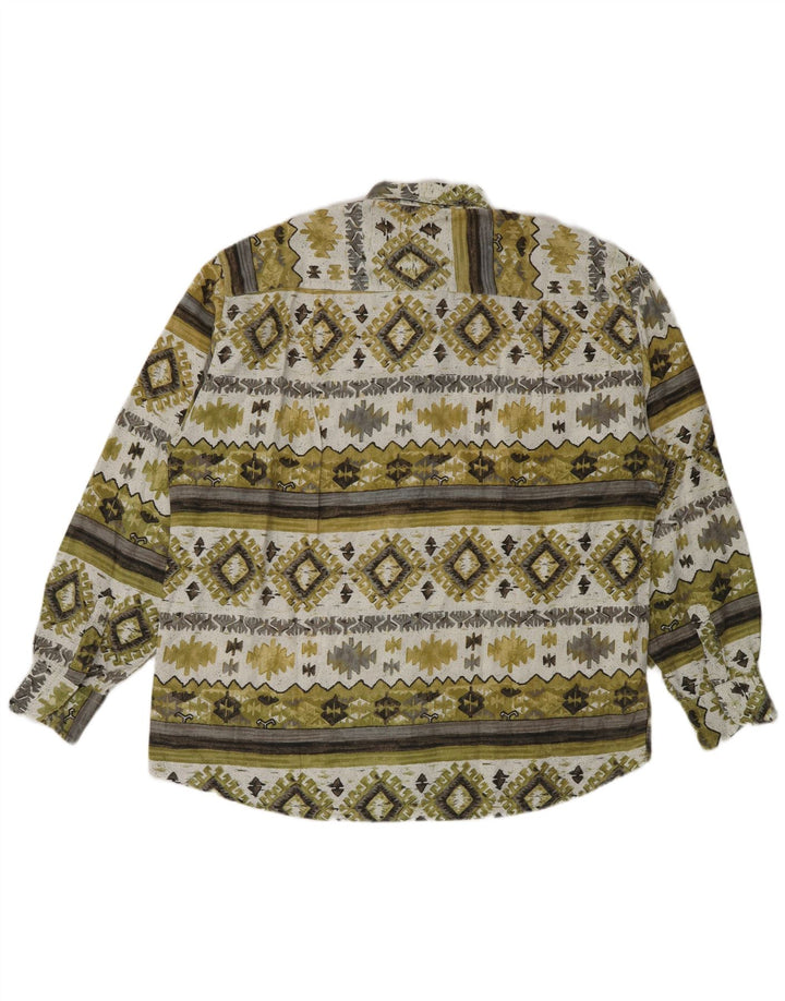 Fitzroy Herrenhemd XL grün geometrisch