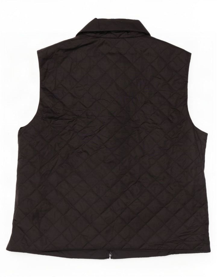 Benetton Damen Steppweste UK 16 Large Schwarz Polyamid