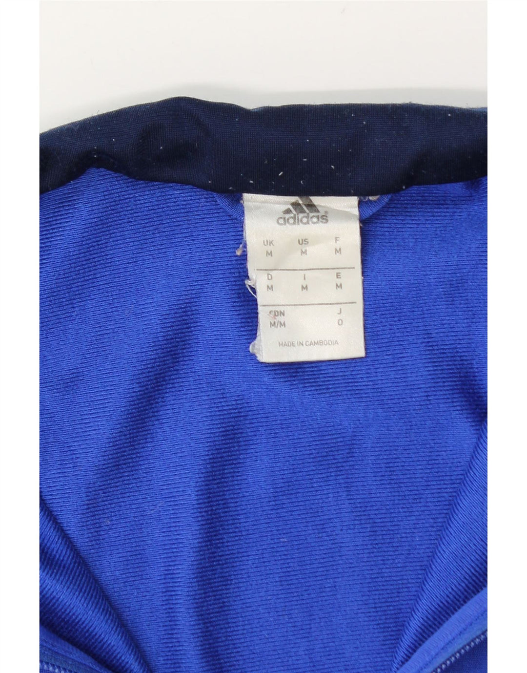 Adidas Herren-Trainingsanzug-Top-Jacke aus mittelblauem Colourblock-Polyester