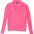 Marks & Spencer Damen Rollkragenpullover Pullover UK 12 Mittelrosa Viskose