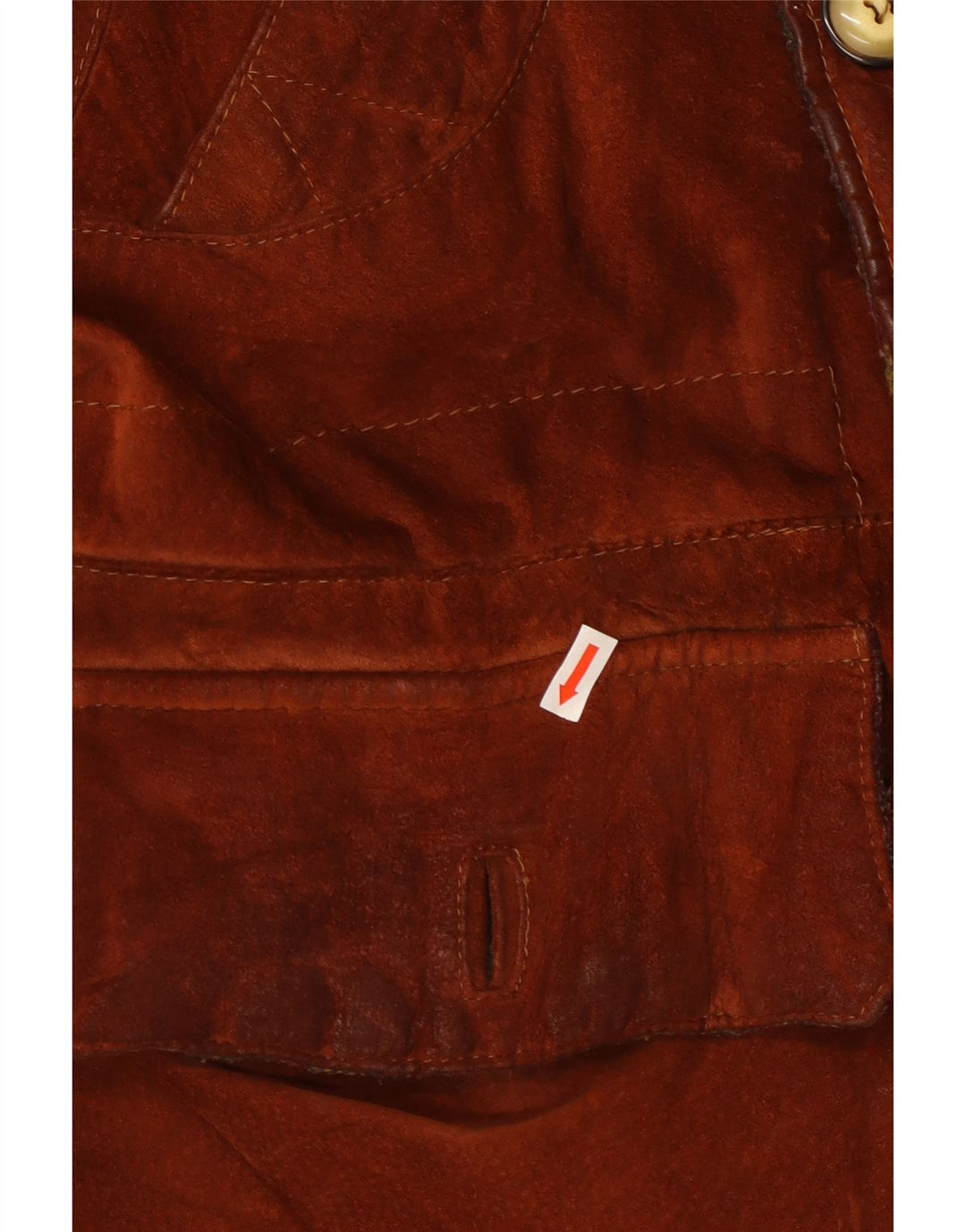 Vintage Herren Wildlederjacke IT 54 2XL Braunes Leder