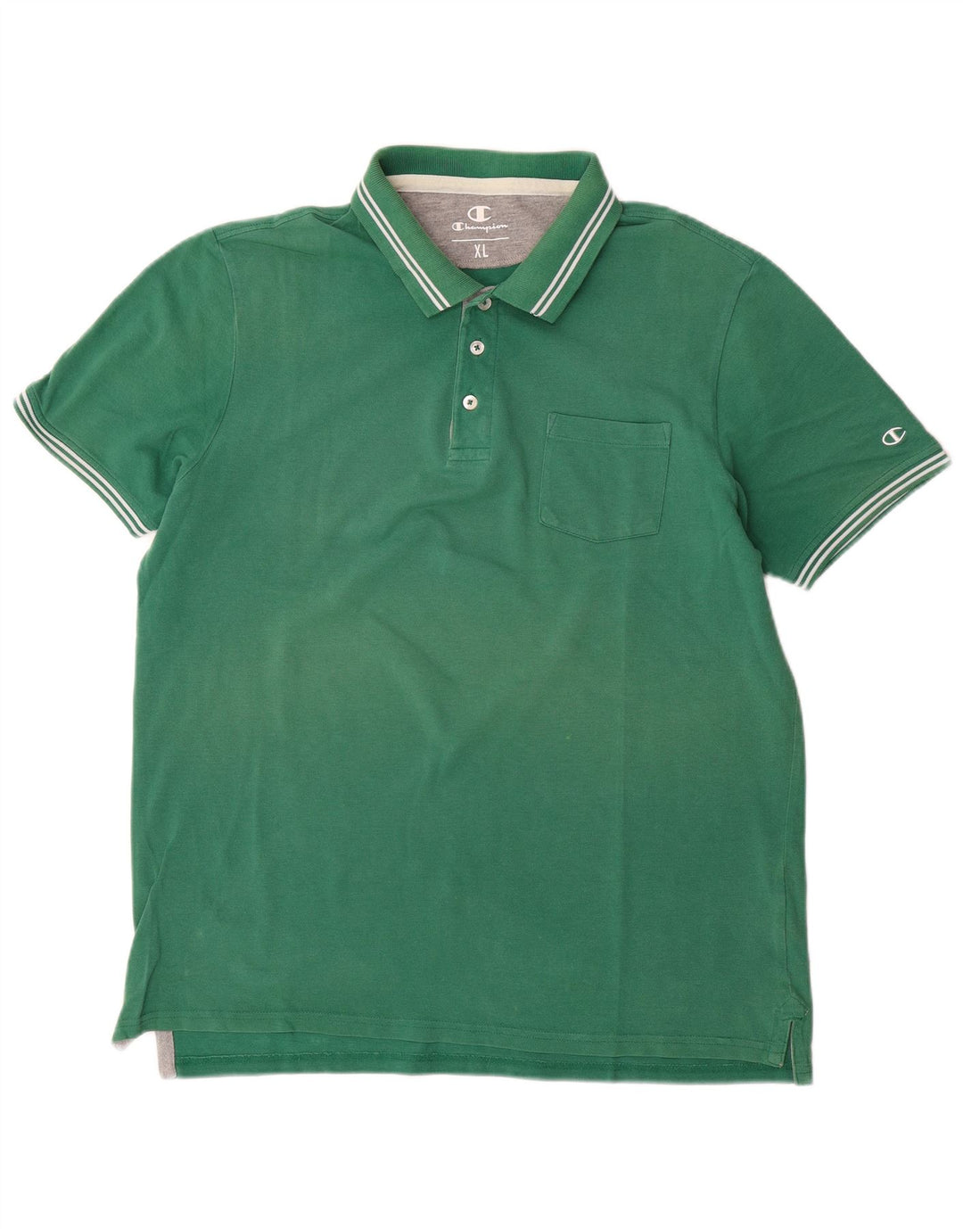 Champion Herren Poloshirt XL, grüne Baumwolle