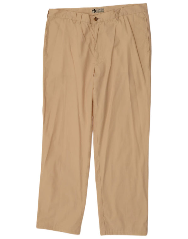 Sergio Tacchini Herren gerade Chinohose IT 58 4XL W40 L33 Beige Baumwolle