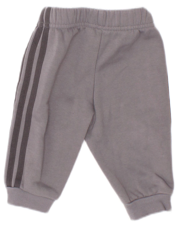 Adidas Baby-Jungen-Jogger-Trainingshose, 0–3 Monate, graue Baumwolle
