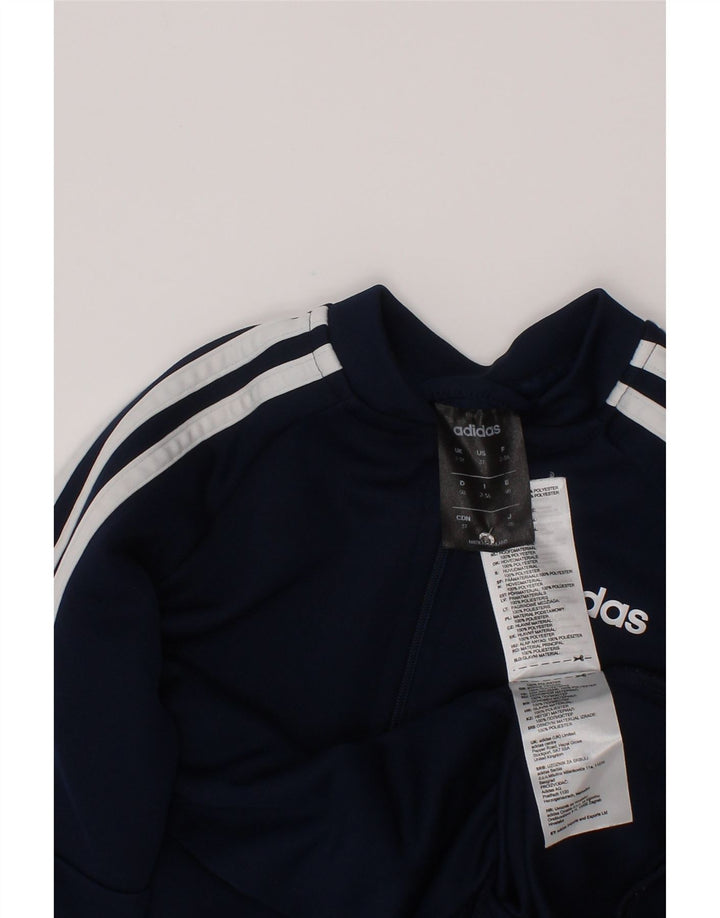 Adidas Jungen Trainingsanzug Top Jacke 7-8 Jahre Marineblau Polyester