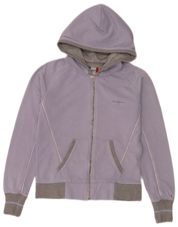Champion Womens Heritage Classics Zip Hoodie Pullover UK 10 Small Lila