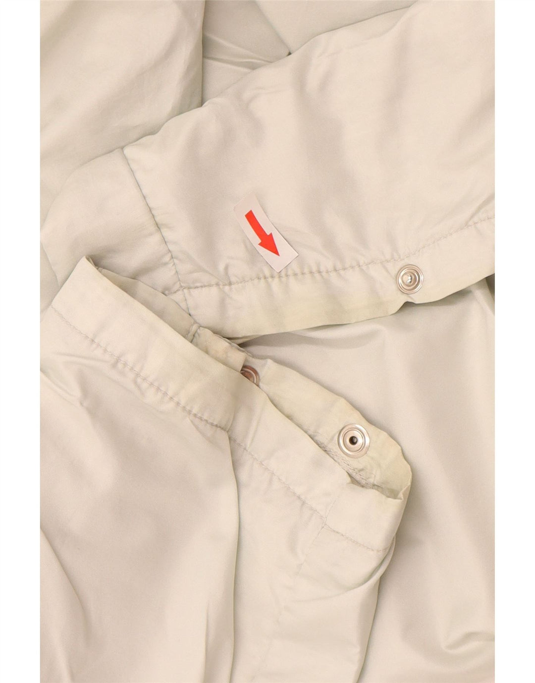Vintage Damen Windbreaker Hose UK 12 Medium Off White Polyester