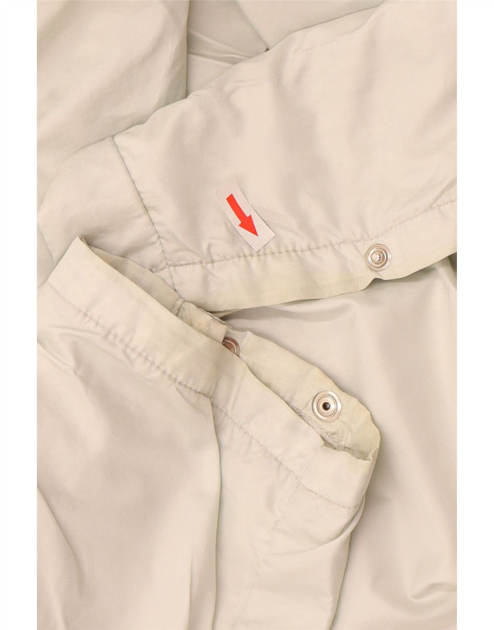 Vintage Damen Windbreaker Hose UK 12 Medium Off White Polyester