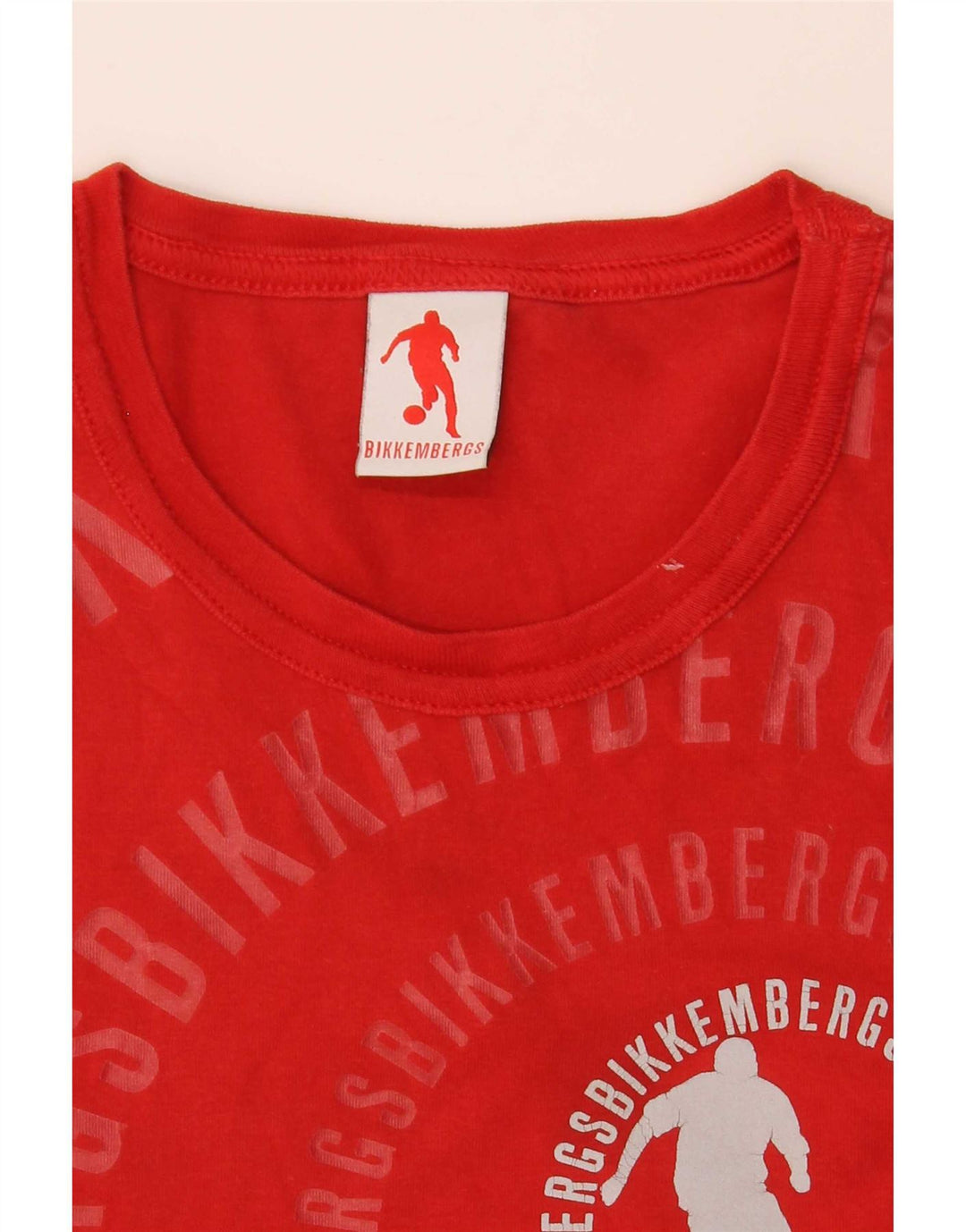 Bikkembergs Herren-T-Shirt mit Grafik, Größe S, Rot, Baumwolle