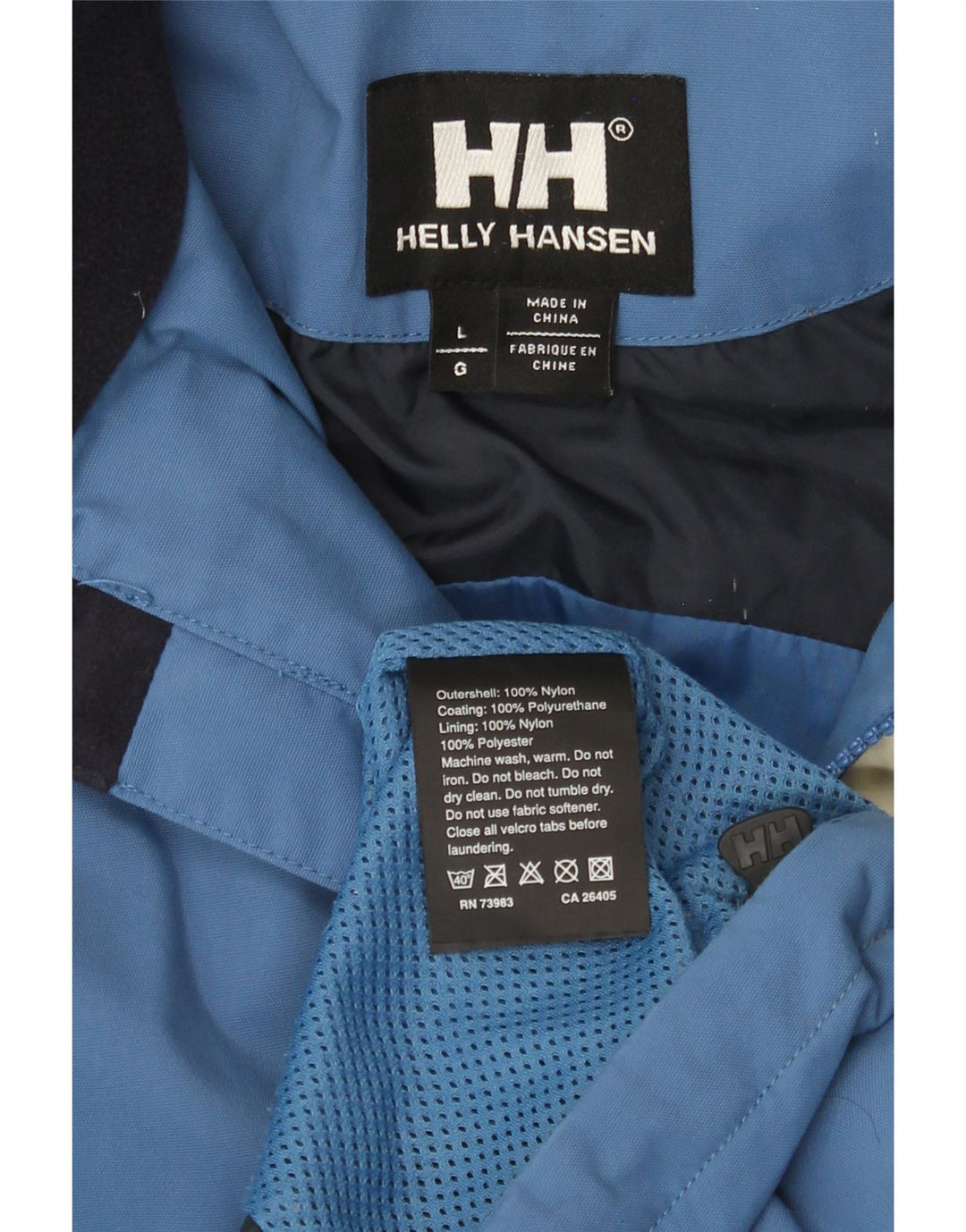 Helly Hansen Herren-Windbreakerjacke mit Kapuze, UK 40, Größe L, Blau, Farbblock