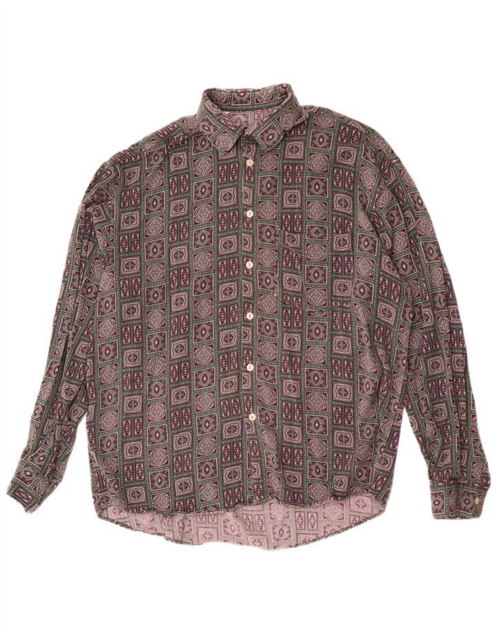 Benetton Herrenhemd, groß, mehrfarbig, geometrisch