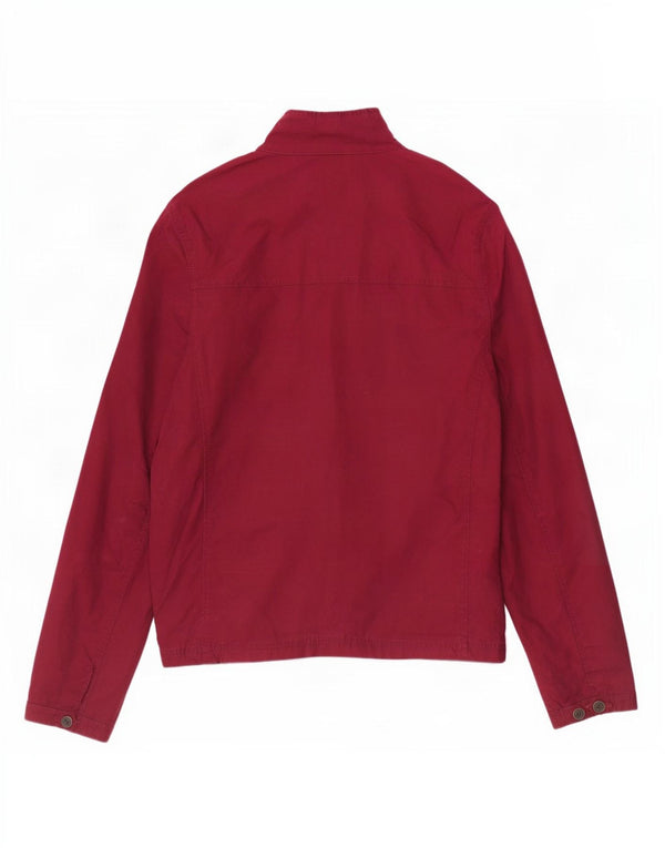 Tommy Hilfiger Herren Bomberjacke UK 38 Medium Burgund Baumwolle