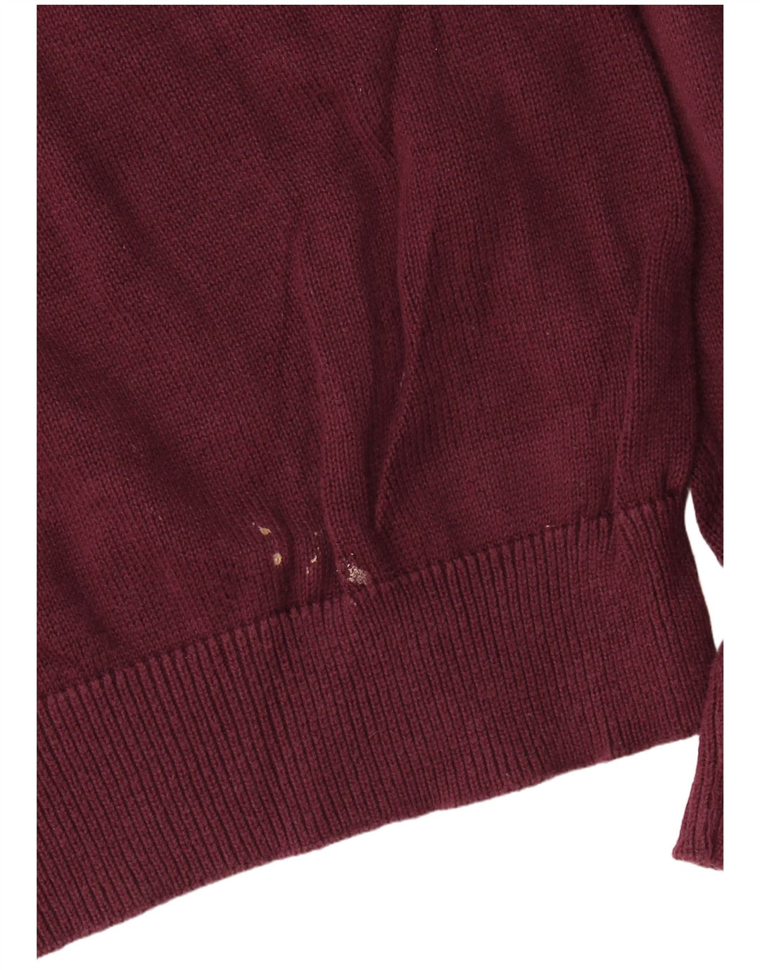 Marks & Spencer Herren-Pullover mit Rundhalsausschnitt, mittlerer burgunderroter Baumwolle