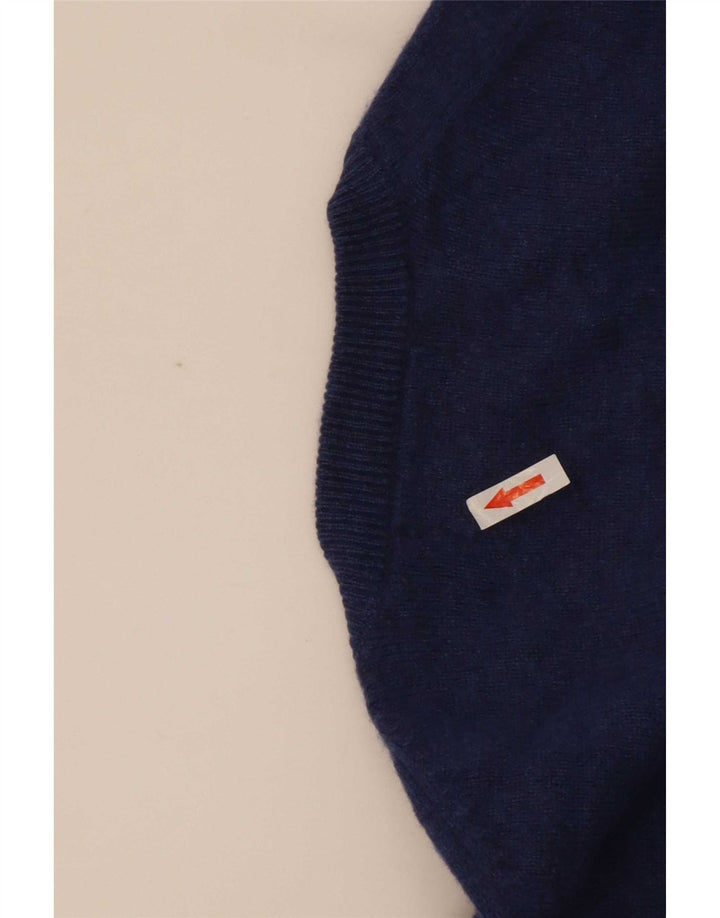 Marks & Spencer Herren-Pullover Harbor mit Rundhalsausschnitt, mittelgroß, Lammwolle, Blau