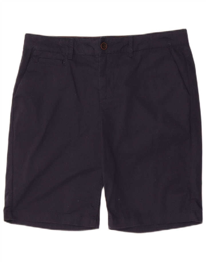 Fat Face Damen-Bermudashorts UK 12 Medium W34 Marineblaue Baumwolle