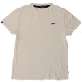 SUPERDRY Herren-T-Shirt-Oberteil aus mittelweißer Baumwolle