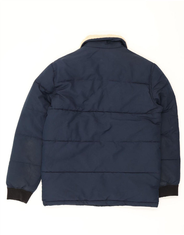 Marks & Spencer Herren Wattierte Jacke UK 38 Mittel Marineblau Farbblock