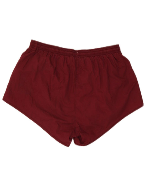 Adidas Damen Sportshorts UK 14 Medium Burgund Polyester