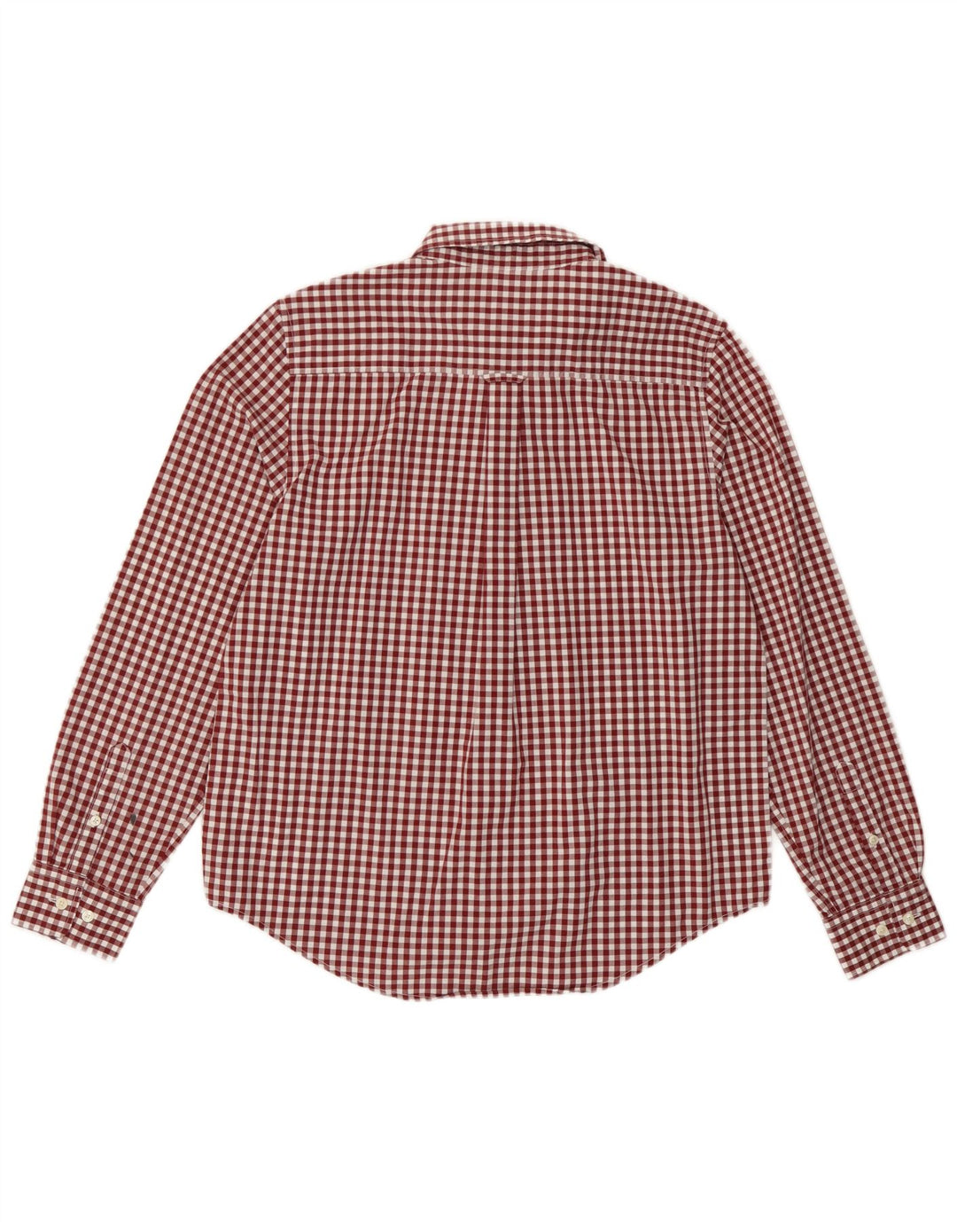 Gant Damenhemd UK 10 Small Burgundy Gingham Cotton