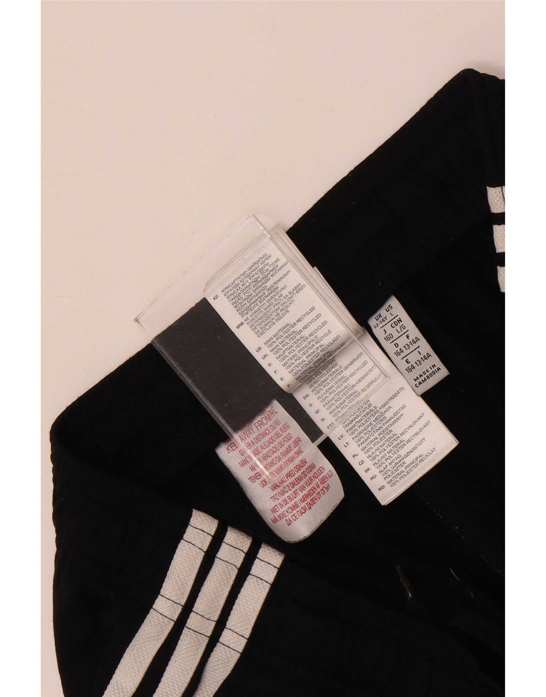 Adidas Sportshorts für Jungen, 13–14 Jahre, schwarzes Polyester