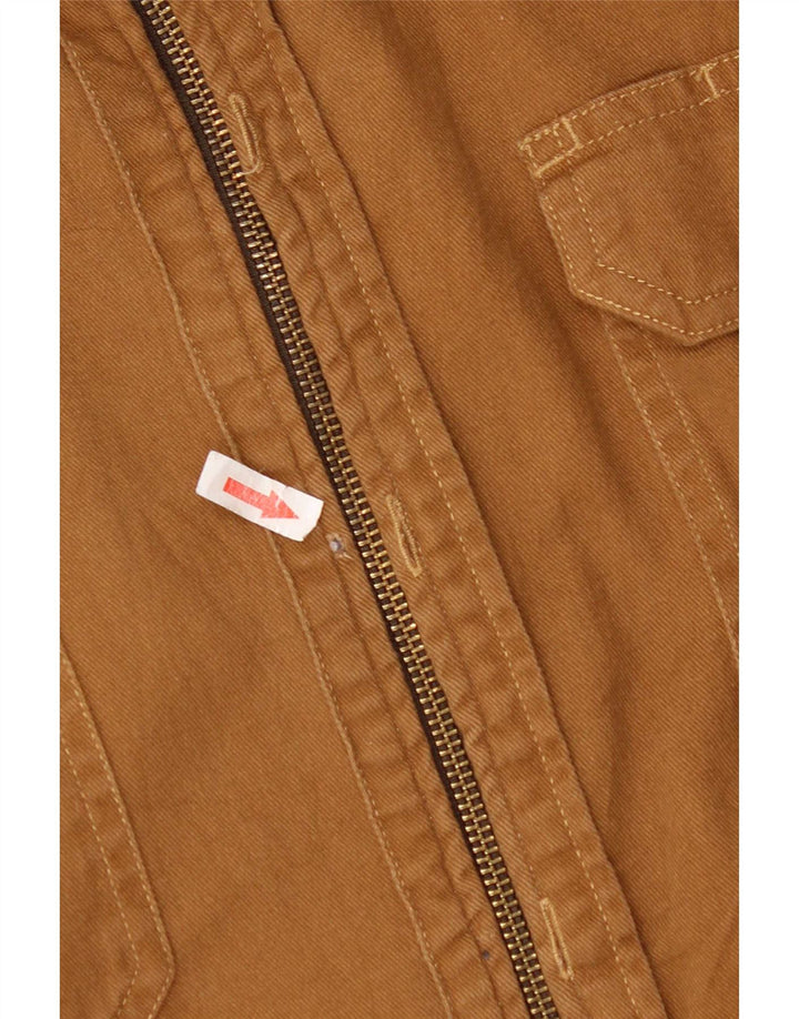 Wrangler Herren Kurzarmhemd XL Braun Baumwolle