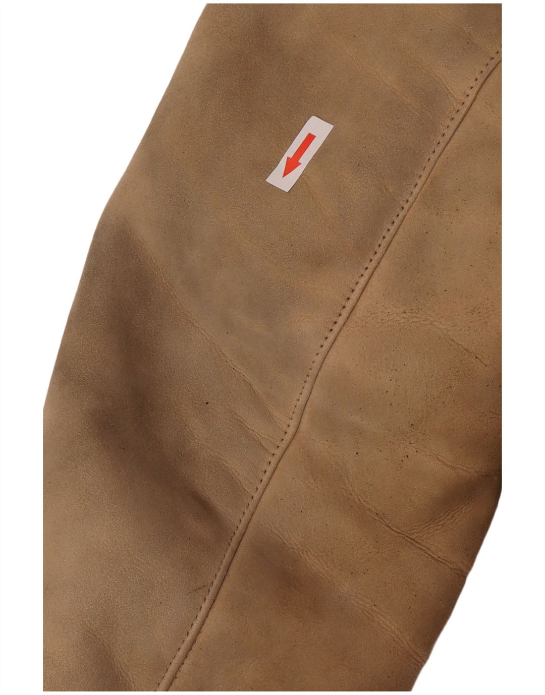 Vintage Damen Lammfellmantel UK 10 Small Beige