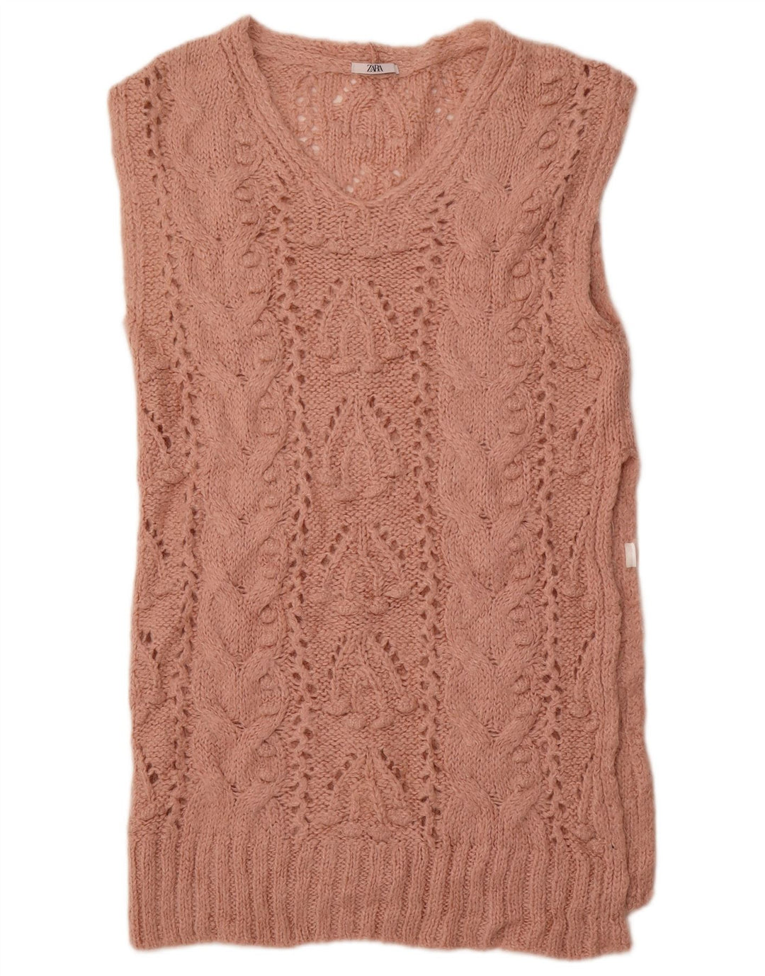 ZARA Damen Longline Vest Tank Top UK 16 Large Pink