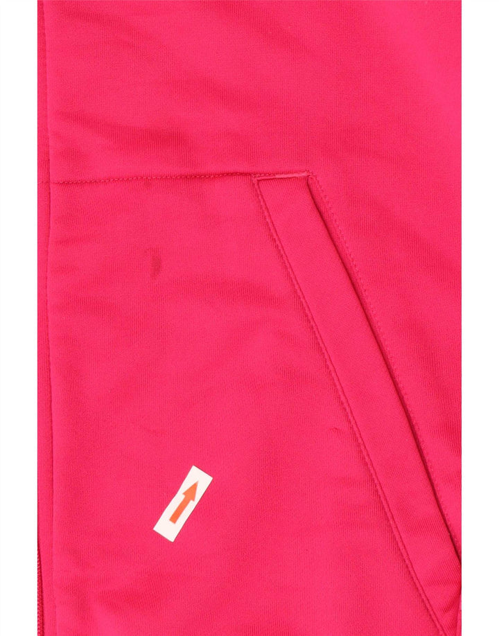 Adidas Damen Zip Hoodie Pullover UK 12/14 Mittelrosa Polyester