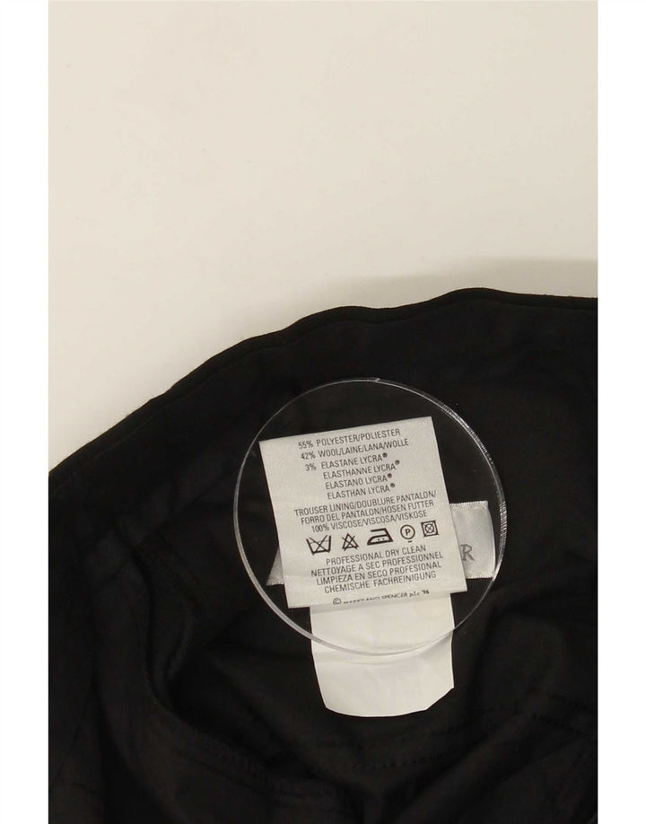 Marks & Spencer Herren-Anzughose mit Pegged-Anzug, W32, L33, schwarzes Polyester