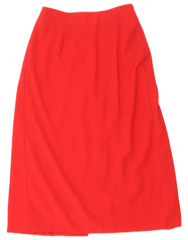 Lola Zanini Damen Wickelrock W29 Mittelrote Schurwolle