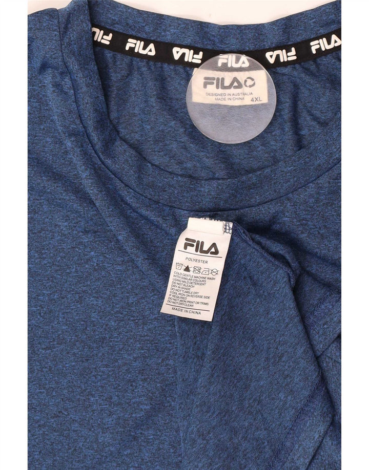 Fila Herren T-Shirt Top 4XL Marineblau Polyester