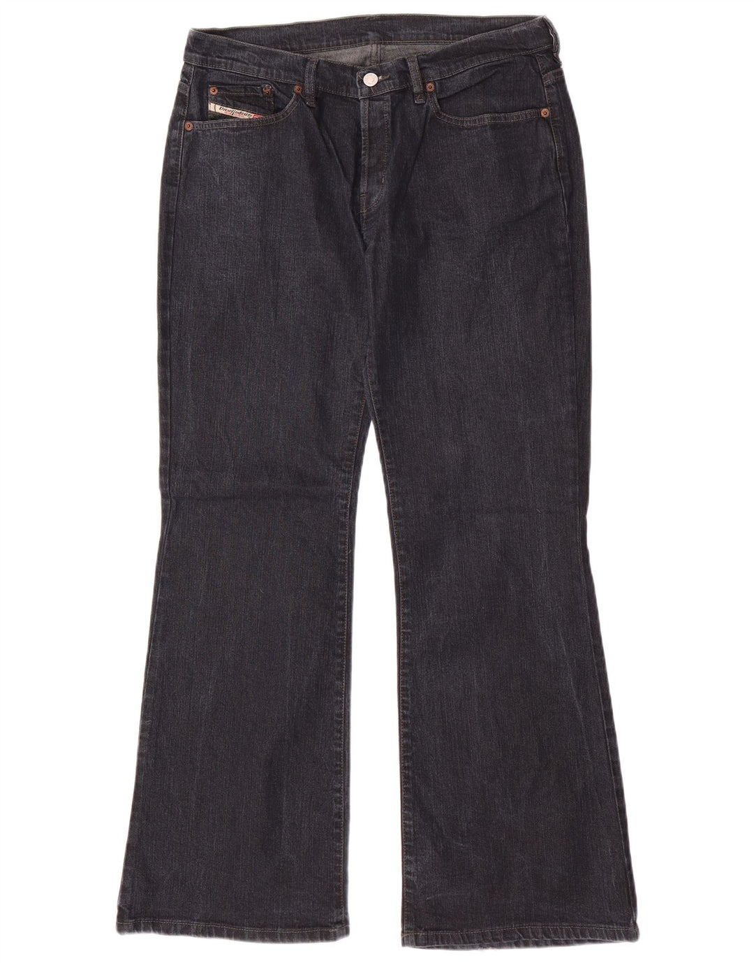 Diesel Damen Schlagjeans W34 L32 Marineblaue Baumwolle