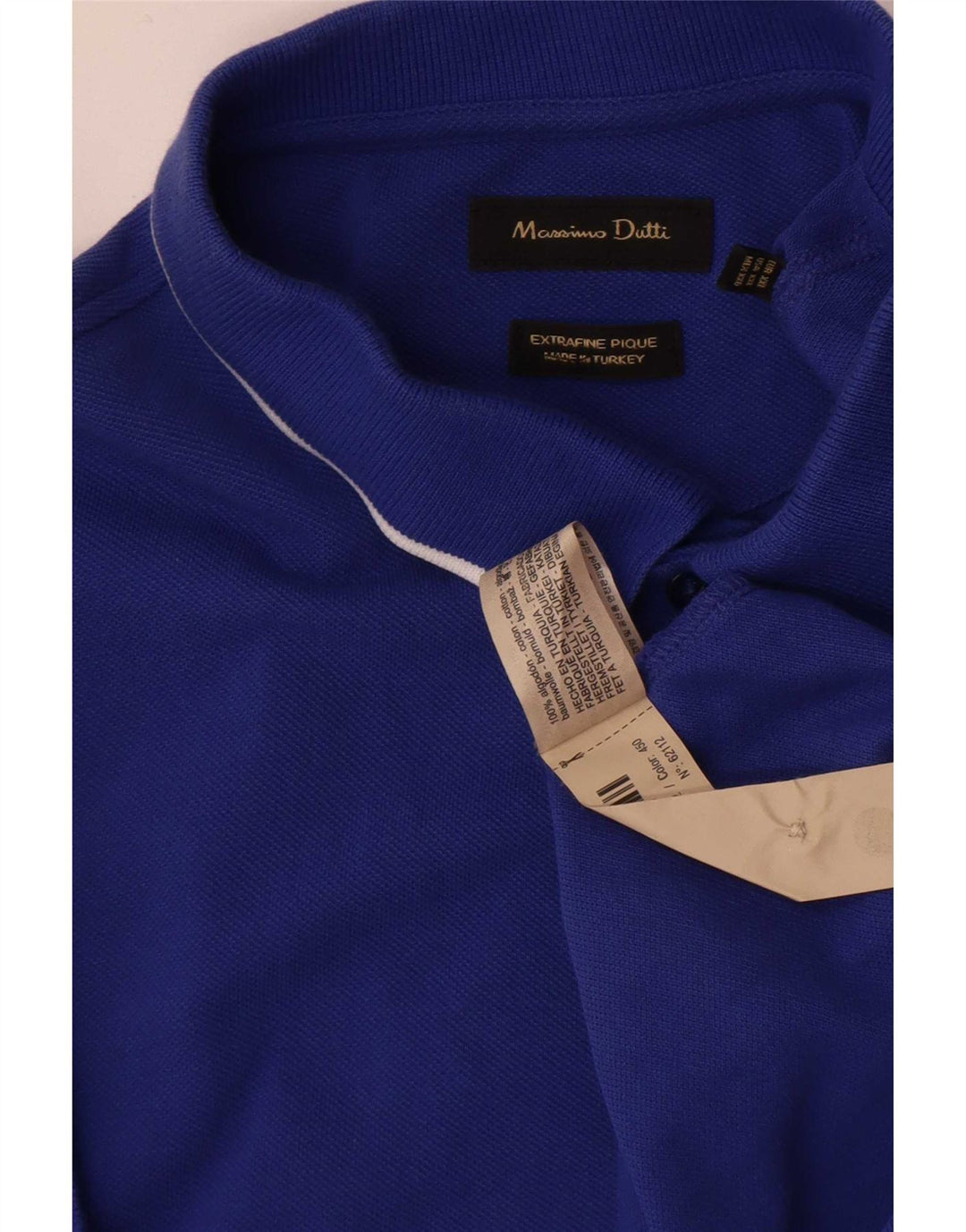 Massimo Dutti Herren Poloshirt 2XL Blau Baumwolle