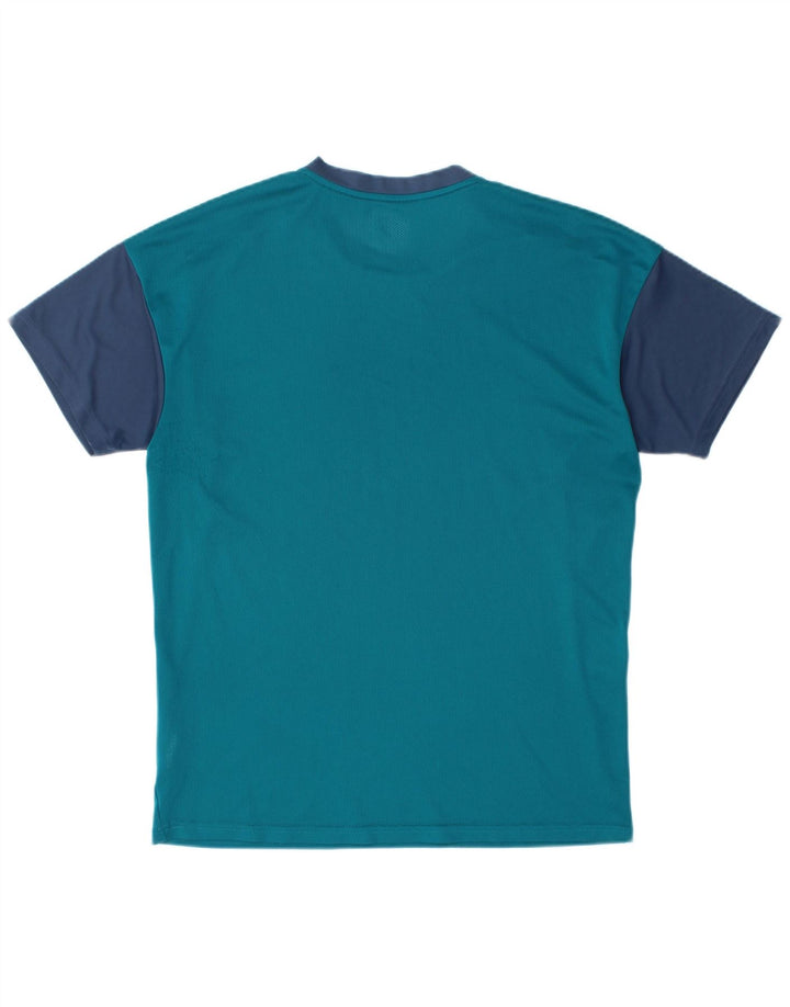 PUMA Herren T-Shirt Top Mittelblaues Colourblock-Polyester
