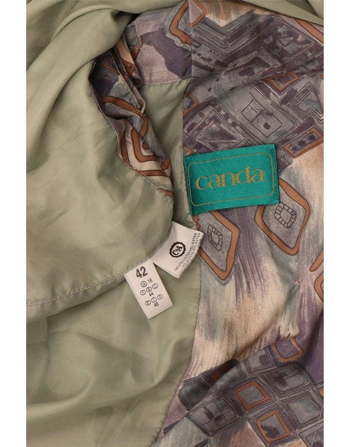 CANDA Womens Windbreaker Coat UK 16 Large  Multicoloured Geometric