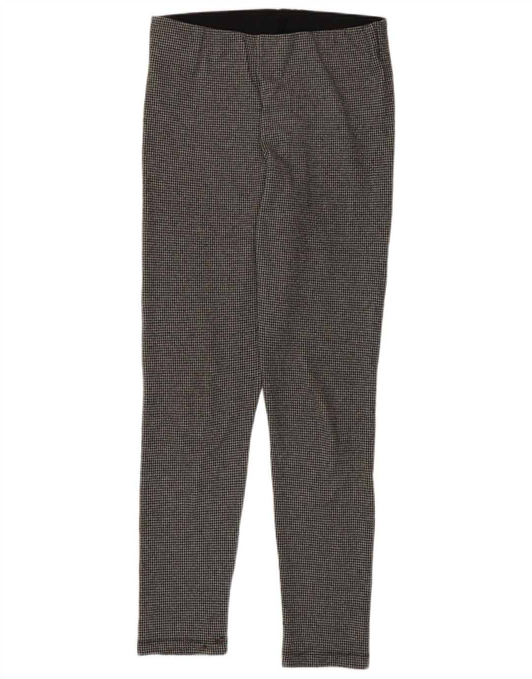 Zara Damen-Leggings mit schmaler Passform, UK 14, Größe L, Grau mit Hahnentrittmuster