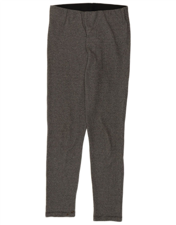 Zara Damen-Leggings mit schmaler Passform, UK 14, Größe L, Grau mit Hahnentrittmuster