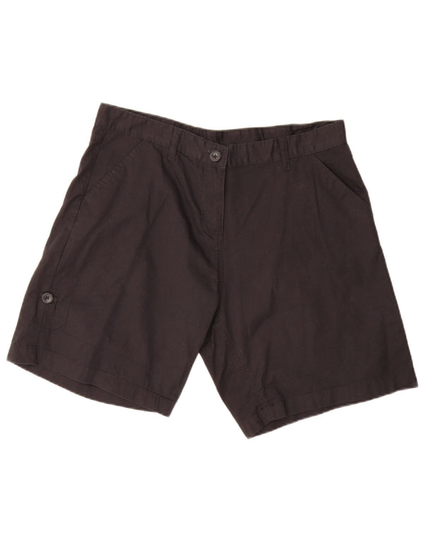 Mountain Warehouse Chino-Shorts für Damen, UK 14, Größe L, W32, schwarze Baumwolle