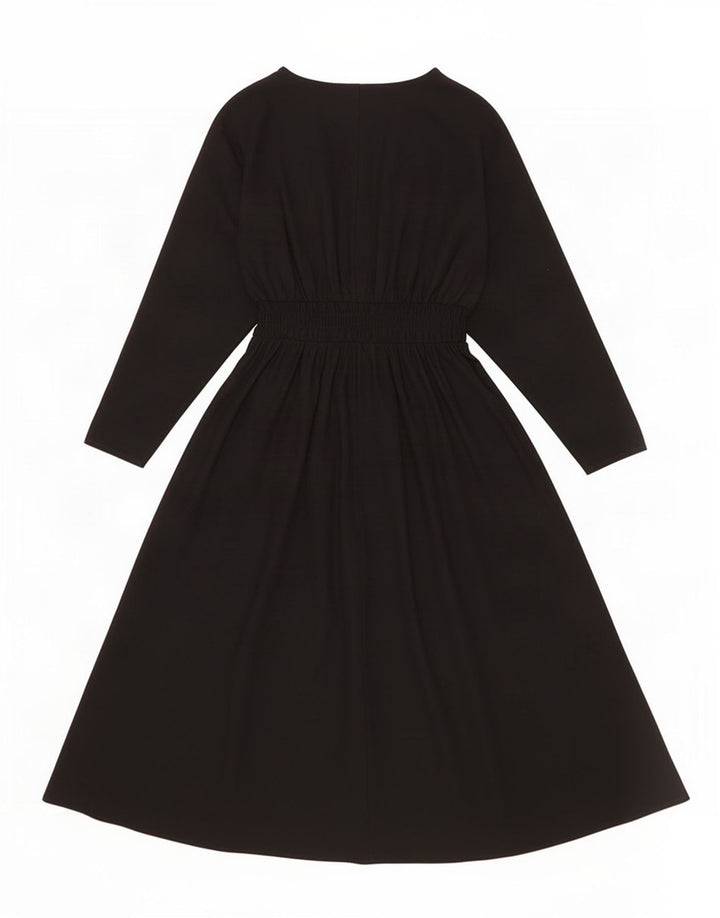 Zara Damen-Maxikleid mit 3/4-Ärmeln, UK-Größe 44, Mittelschwarz, Polyester