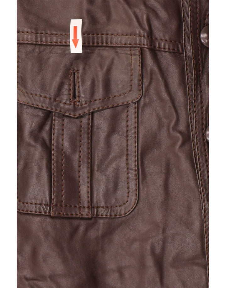 Vintage Herren Lederjacke UK 36 Small Brown
