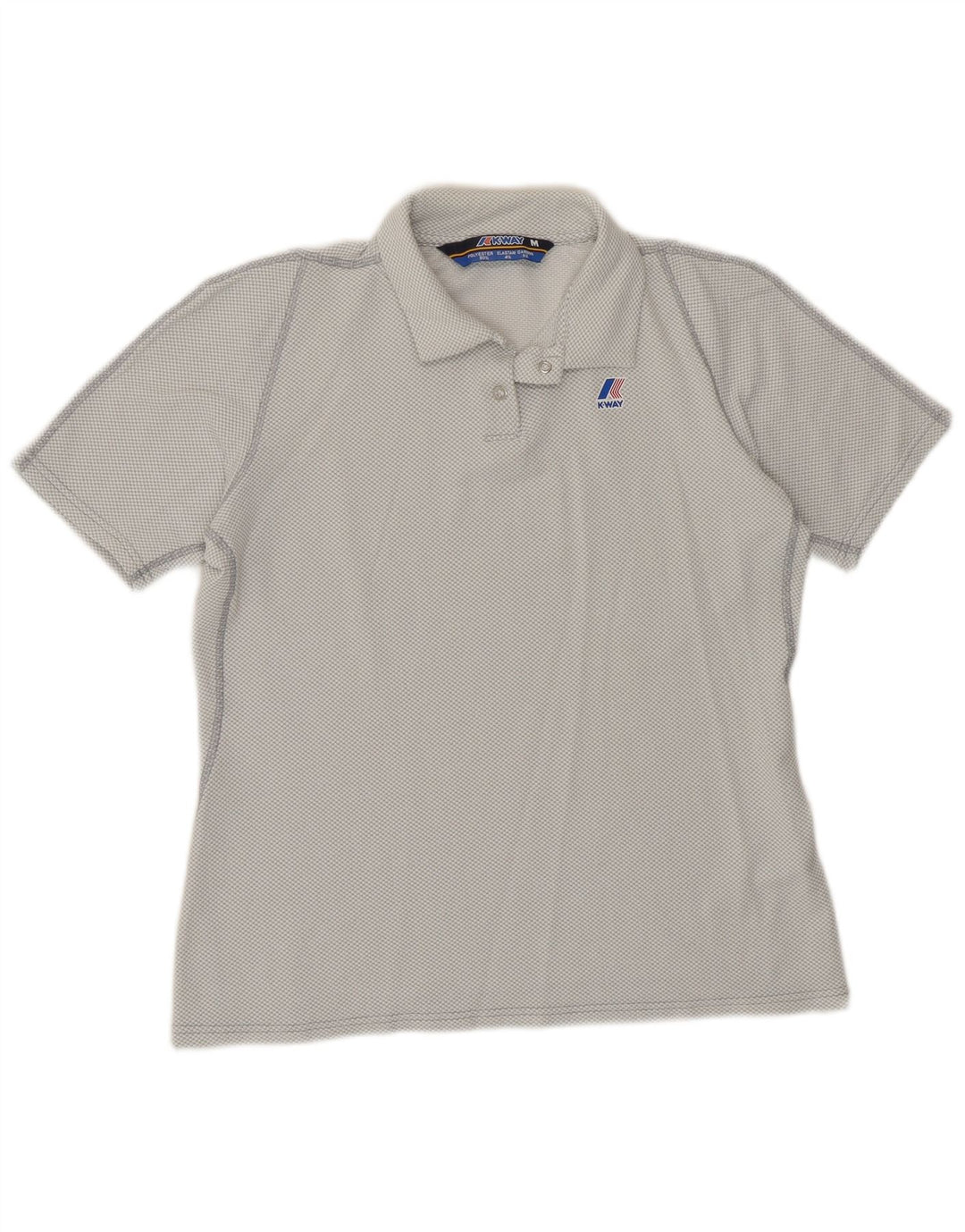 K-WAY Damen Poloshirt UK 14 Mittelgraues Polyester