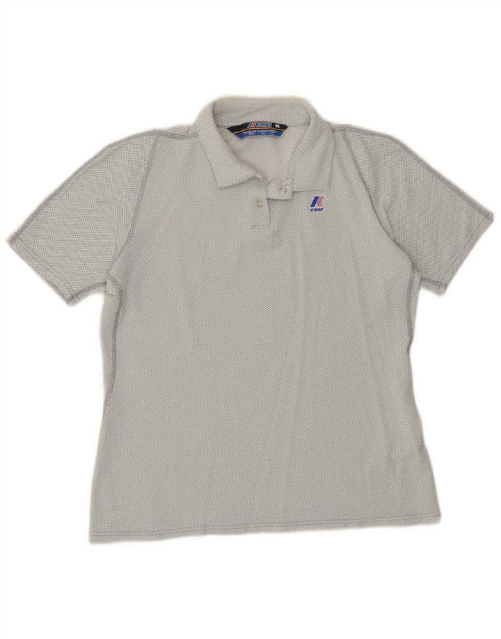 K-WAY Damen Poloshirt UK 14 Mittelgraues Polyester