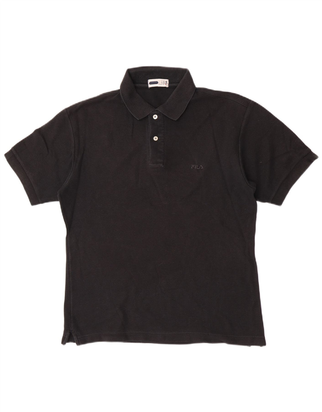 Fila Herren Poloshirt IT 46 Small Schwarz Baumwolle
