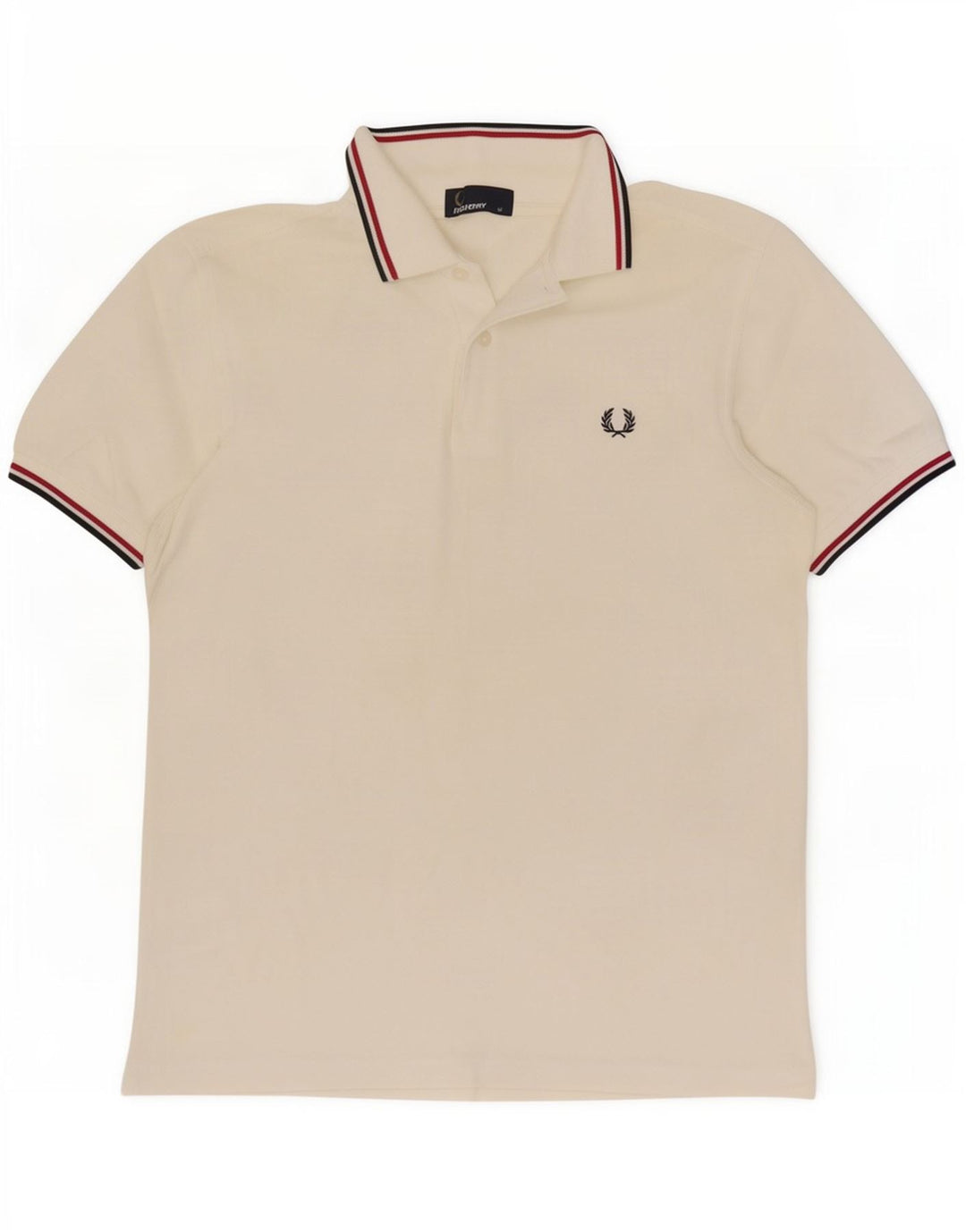 Fred Perry Herren-Poloshirt aus mittelweißer Baumwolle